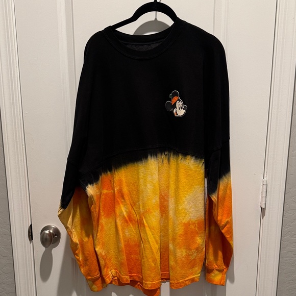 Mickey Mouse Halloween Black and Orange Tie-Dye Spirit Jersey - Picture 1 of 3